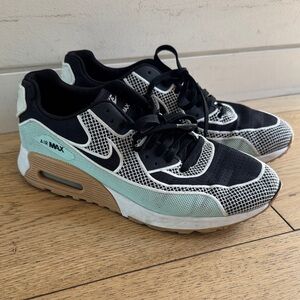 Nike Air Max Black and Light Green Sneakers